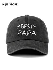 復古水洗棒球帽－印有「Best Dad」字樣 | 可調節休閒帽，適合家庭與街頭風格 - E - 查看 17