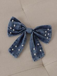 3pcs Girls Casual Sweet Round Neck T-Shirt + Detachable Bow + Skort Set, Summer - White - View 6