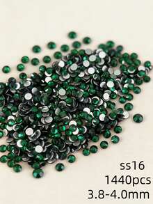 DMC SS6-SS20 Deep Green Crystal Flat Back Rhinestones, Premium Crystal Rhinestones For Nail Art, Phone Cases, Shoes, Clothing, Handmade DIY Decoration - Dark Green - View 8