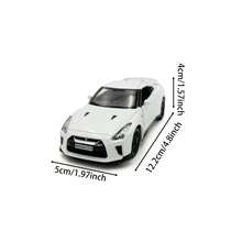 Model Mobil Nissan GTR Realistis Skala 1:36 dari Paduan Logam, Tersedia Berbagai Warna, Pintu Dapat Dibuka, Penggerak Tarik Mundur, Hadiah Halloween, Natal, Ulang Tahun - MultiWarna - View 3