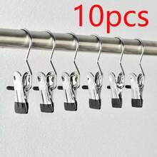 1/5/10/20pcs Heavy Duty Stainless Steel Clothes Pegs With Hooks, Non-Slip Multi-Functional Pants Skirt Drying Clips, Space-Saving Bedroom Dorm Home Closet Storage Clips - Multicolor - View 23