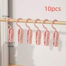 1/5/10/20pcs Heavy Duty Stainless Steel Clothes Pegs With Hooks, Non-Slip Multi-Functional Pants Skirt Drying Clips, Space-Saving Bedroom Dorm Home Closet Storage Clips - Multicolor - View 15
