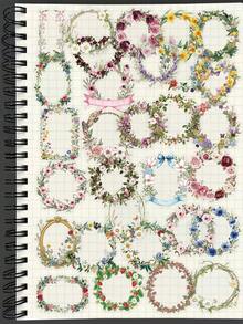 50pcs Vintage Floral Decorative Stickers For Planner, Journal, Scrapbook, Notebook, Luggage, Envelope, Greeting Card, Tablet, Water Bottle - Vintage Floral Planner Borders - View 2