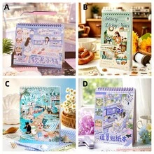 Cozy Home Scene Stickers: 20 Sheets Of PET Stickers (Including Hollow) + 11 Background Cards, Exquisite Home Landscape Mini Indoor Scenery Fun Stickers, Suitable For Planner, Scrapbooking, DIY Crafts And Aesthetic Decoration - Multicolor - View 8