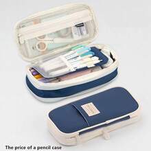 Estuche para lápices de gran capacidad, útiles escolares, almacenamiento de escritorio de oficina, estuche de lápices expandible y compresible, bolsa de lápices multifuncional y creativa, caja de lápices, regalo para estudiantes, bolsa de cosméticos, bolsa de viaje, útiles escolares 7BBL - verde claro - Ver 14