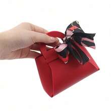 20pcs Leather Gift Bags With Bows, Premium Material, Multiple Colors, Wedding Party Gift Bags, Mini Bags, Suitable For Various Occasions And Events, Easy To Assemble, Best Gift For Family And Friends - Leather Gift Bag - View 9