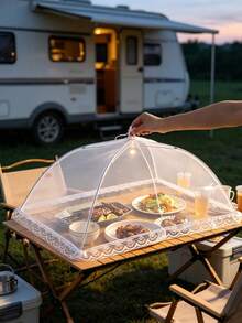 1pc Food Cover, Foldable Food Cover, Anti-Fly Kitchen And Outdoor Camping Net, Household Vegetable Cover, Table Cover, Foldable Vegetable Cover, Sunshade Umbrella, Household Table Food Cover, Anti-Fly Net - Multicolor - View 10