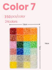 24/48/72/96 Colors Perler Beads Adult DIY Handmade Set, 350 Beads Per Color, Includes Tweezers, Square Pegboard, Ironing Paper, Colorful Keychain Decorative Accessories And Lanyard, Suitable For DIY Puzzle Handmade Jewelry, Birthday Holiday Party Handmade Enthusiasts Gift, Back To School Season Handmade Gift - A - View 19