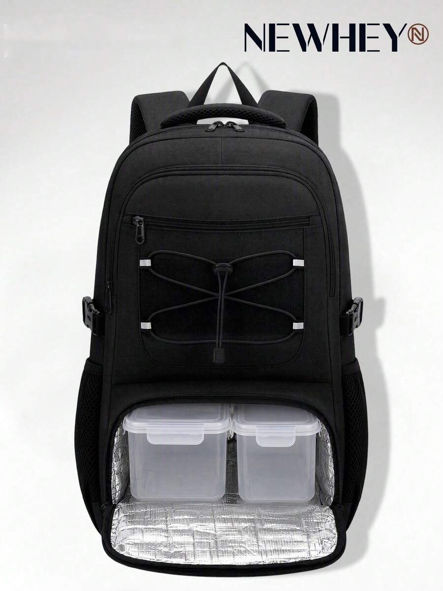 NEWHEY Waterproof Laptop Backpack, Anti‑Theft Travel Backpack For Men, Insulated Lunch Compartment Backpack For Work Office Camping Picnic Business Trip - Multicolor - View 1