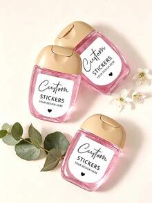 Customized No-Rinse Hand Sanitizer Label Stickers, (Stickers Only) Suitable For Baby Shower, Graduation, Wedding, Bridal Shower, Coming Of Age, Birthday, Holiday Party And Other Occasions (Stickers Only) - Multicolor - View 8