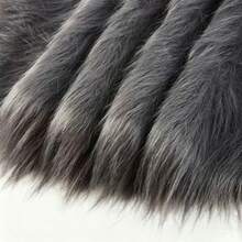 1pc Long Pile Faux Fur Fabric, Fluffy Plush Material, Multiple Colors Available, DIY Sewing And Home Party Decoration - Multicolor - View 23
