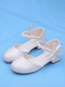 1 Pair Women's Fashion Elegant Bow Decor High Heel Princess Design Shoes, White, Breathable Non-Slip Formal Shoes, Suitable For Wedding, Party, Stage, Spring/Summer/Autumn - White - View 6