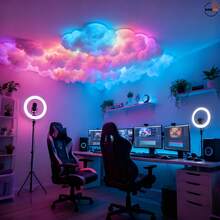 RGB Magic Cloud Smart Light, Supports Music Sync DIY Color Change, Holiday Gift, Gaming Room/Bedroom Space/Party Venue First Choice Lighting Decoration, Define Your Style - Multicolor - View 10