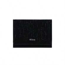 Sweet Y2K Casual Aesthetic Style Star Embroidered Tri-Fold Wallet With Snap Button And Multiple Card Slots ID Holder For Girls - Multicolor - View 10
