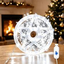 1pc USB Powered Warm White LED String Lights, 8 Dimmable Modes, With Convenient Remote Control, Flexible Decorative Fairy Lights, Suitable For Indoor Bedroom, Wedding Ceremony, Birthday Party, Patio Backyard Home Atmosphere Decoration - USB Firecracker Light - View 10