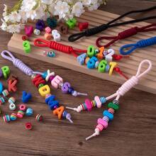 10-100pcs Handmade Knotted Key Chain Making Materials For Women, Dopamine Braided Nylon Rope Lanyard, Handmade Knotted Design, Jewelry Making Accessories - Multicolor - View 8