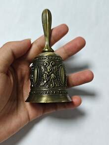 1pc Vintage Metal Hand Bell Suitable For Elderly - Bedside, Wedding Party, Bar, Church, Hotel, Christmas, Wedding Service, Reception, Dinner, Library, Bar And Other Occasions, Suitable As Meditation Gift For Bedridden Elderly - Style a - View 12