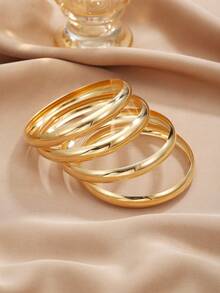 RINTOLER 4pcs Unique Creative Multi-Layer Bracelet Set, Suitable For Women's Daily Outfit, Gift For Family And Friends - ZJ15904-4 Bracelets - View 5
