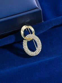 Elegant Luxury Niche Exquisite Interlocking Brooch For Women, Versatile Elegant Accessory - Yellow Gold - View 5