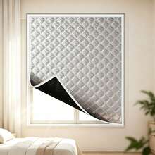 White Thermal Insulated Curtains, Winter Windproof Insulation Curtains, Cold-Proof Warm, Blackout, Sun-Blocking, Sound-Insulating Curtains - White - View 2
