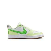 Nike Court Borough Synthetic Leather & Textile Recraft Durable Retro Comfortable Fit GS Low-Top Sneakers Unisex White/Green - White Green - View 6
