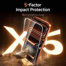 CASECOPS 4 Buah Pelindung Layar Kaca Tempered Ultra High Definition, Cakupan Penuh, Anti Gores, Anti Sidik Jari, Anti Guncangan, Lapisan Oleofobik, Sentuhan Halus, Mudah Dipasang, Kompatibel dengan iPhone 18 Pro Max/18 Pro/17e/17 Pro Max/17 Pro/17Air/17/16 Pro Max/16 Pro/16 Plus/16/15 Pro Max/15 Pro/15 Plus/15/14/13/12/11 Series, Cocok untuk Penggunaan Sehari-hari, Kantor dan Rumah, Kompatibel dengan Casing Ponsel - 4 buah - View 2