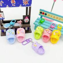 10/8/6/3/1pc Cute 3D Mini Clog Keychain, Colorful Resin Shoe Pendant With Mini Food Decor & Spring Hook, Bag Backpack Key Charm, Creative Gift Accessory, Key Chain Ornament, Suitable For Daily Decoration - One Size - View 5