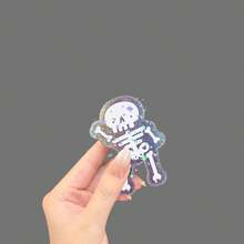 Stiker Tengkorak Berkilau, Stiker Halloween Menyeramkan yang Lucu untuk Laptop, Botol Minum, Casing Ponsel, Buku Catatan, dan Kaca Mobil, Hadiah Seru untuk Remaja dan Dewasa - Film Bintang - View 2