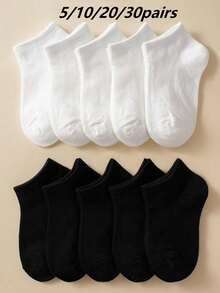 5/10/20/30pairs Sports Socks, Comfortable, Breathable And Suitable For Daily Wear And Back-To-School Season - Multicolor - View 5