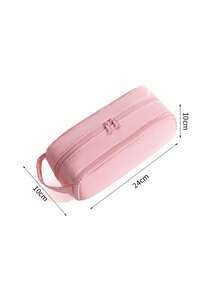 Large Capacity Double Layer Makeup Bag, Multifunctional Travel Pencil Case, Portable Waterproof Travel Cosmetic Storage Bag, Multi-Compartment Toiletry Bag, School And Travel Essentials, Back To School Christmas Gift - View 12