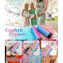 2pcs Blue And Pink Gender Reveal Confetti Poppers, Suitable For Birthday, Party, Wedding, Baptism, Decoration Props - Multi-color - View 2