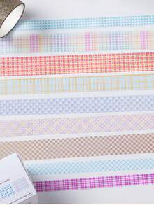 6 Rolls Bubble Grid PET Washi Tape, Cute Decorative Sticker Tape, Journaling DIY Craft Supplies, Perfect For Scrapbook, DIY Crafts, Card‑Making - Multicolor - View 3