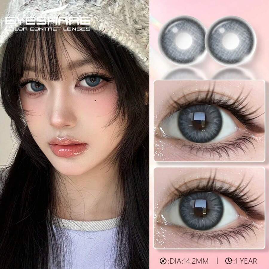 Eyeshare 1 Pair Korean Color Contacts Lenses Cosmetics Gray Lenses Beautiful Pupils