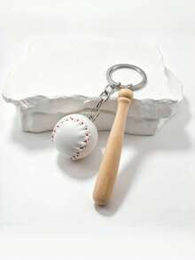 Gantungan Kunci Baseball Mini Kulit Realistis Buatan Tangan Gaya Olahraga Baru DIY 1 buah, Gantungan Kunci Bola & Tongkat Baseball Kreatif yang Dipersonalisasi Anti-Hilang, Suvenir Hadiah Liburan untuk Kekasih, Teman, Pacar, Aksesori Ponsel dan Mobil - MultiWarna - View 6