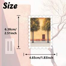 36PCS Mediterranean Building View Stickers, Warm Tone Minimalist Architecture Aesthetic Cutout Set For Journals, Planners & Laptops - Stamp - View 10
