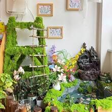 1/2/4/8pcs Artificial Moss Lawn, Faux Moss Micro Landscape Layout, Green Plant Lawn, Potted Plant Window Decoration Landscape Design - Multiple Styles - View 8