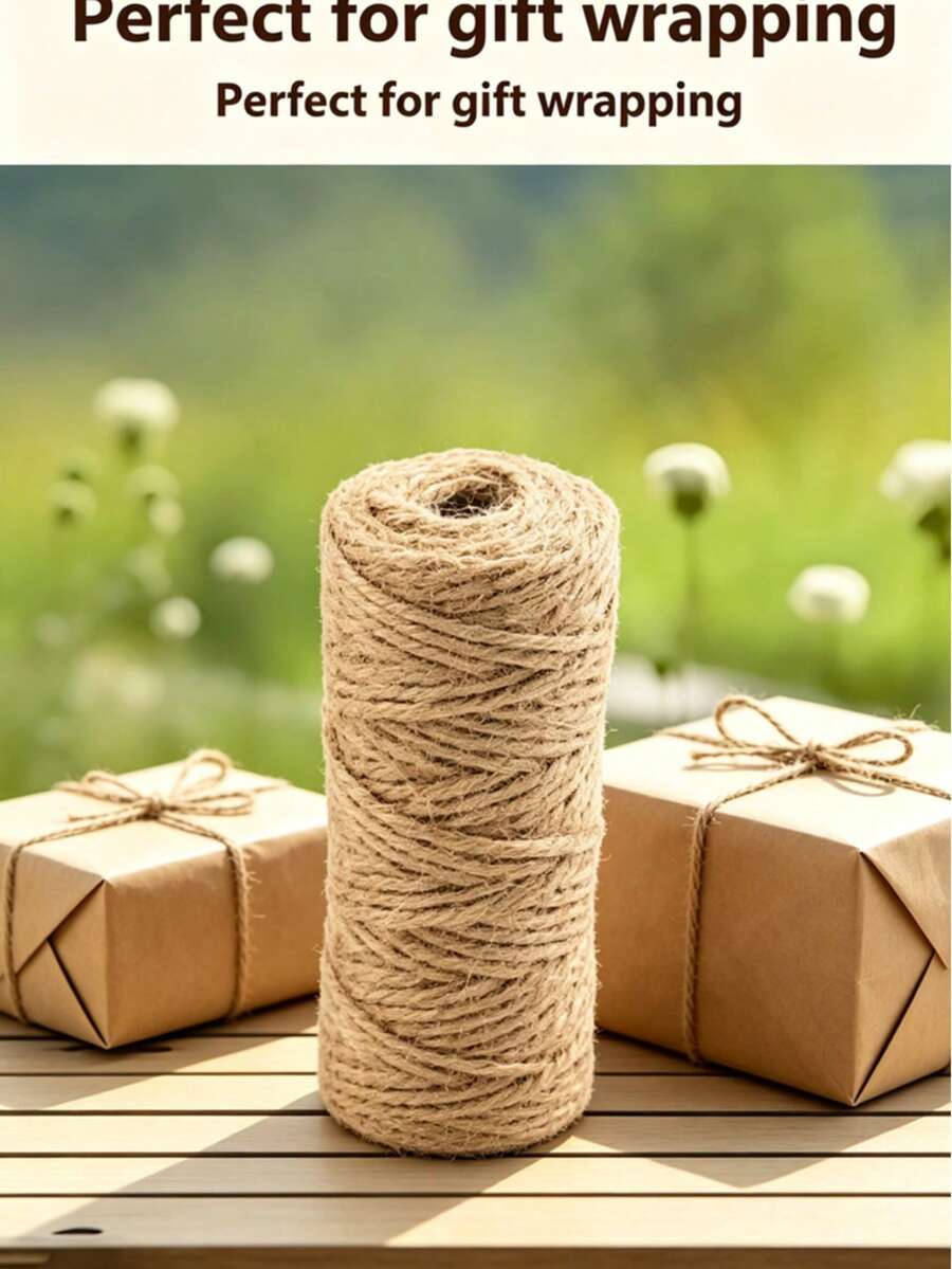 Handmade Gift Wrapping For Christmas, Birthdays, And Parties 20m/30m/40m 2mm Natural Jute Twine/Rope/String – Ideal For Home & Wedding Decor, Burlap Ribbon, And Bows - Multicolor - View 1