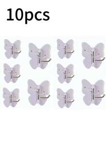 Heavy Duty Rotating Butterfly Wall Hook With Adjustable Wings And Triple Prong Hook, Suitable For Bathroom And Kitchen, Used For Hanging Towels And Kitchen Utensils - Multicolor - View 8