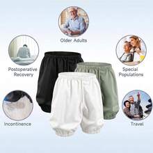 Washable Reusable Adult Cloth Nappy Pants, Breathable Soft Elastic Waist Incontinence Underwear For Elderly, Postpartum, Daily Wear - View 2