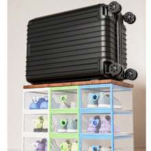 1pc Stackable Side‑Open Shoe Storage Box, Ventilated Back Panel Shoe Organizer, Moisture‑Proof Mold & Odor Resistant Sneaker Storage Container, Easy To Assemble Space‑Saving Clear Shoe Case For Closet Bedroom Entryway Footwear Organization - Multicolor - View 4