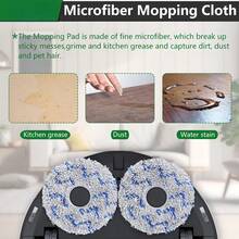 8pcs Replacement Mop Pads Compatible With Deebot X1, X2, T10, T20, T30 Omni, T30S, N30 Series, Microfiber Mop Cloth For Robot Vacuum Cleaner - View 5