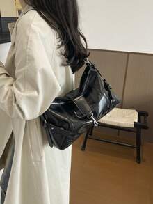 2026 New Fashion Versatile Large Capacity Casual Design Shoulder Crossbody Women's Bag - Black - View 4