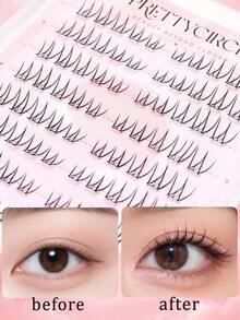 Glue-Free 10-Row 9-14mm C-Curl False Eyelashes, Large Capacity, Comfortable For Daily Wear, Soft And Natural Eye Makeup Effect - C - View 3