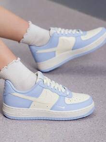 Nike Air Force 1 '07 Comfortable Durable Sneakers Women's Blue/Beige - Blue Rice - View 1
