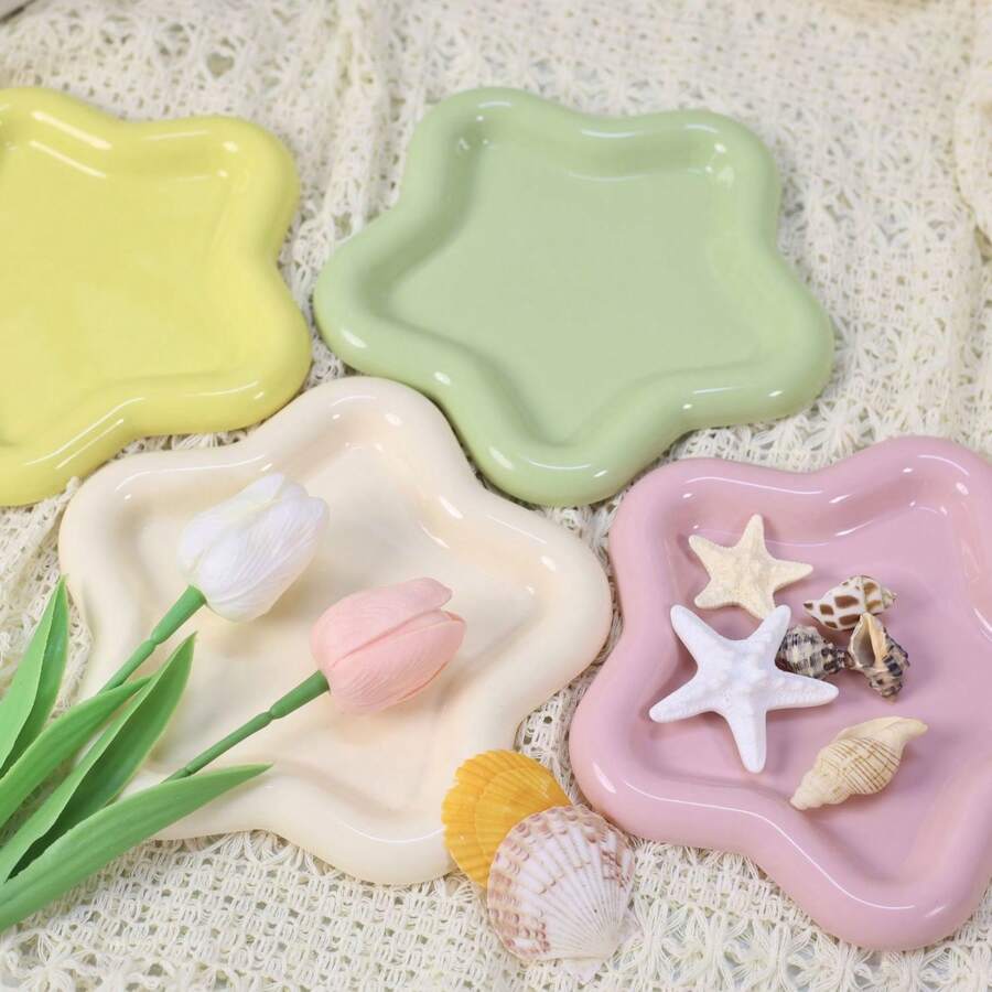 1pc/Star-Shaped/Minimalist Style/Light Luxury/Jewelry Tray/High-End Perfume Display/Entryway Key Storage/Decorative Ornament/High Aesthetic/PP Material/
