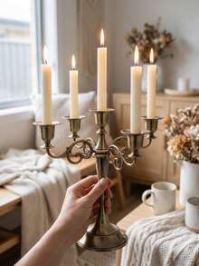 1pc/Set Bohemian Style Zinc Alloy 5-Head/3-Head Candle Holder, Suitable For Home Life, Wedding, Home Decor, Party, Gift, Restaurant, Fireplace Decor, Family Gathering, Graduation Gift, Housewarming Gift, Wedding Gift, Mother's Day Gift, Girlfriend Gift - Multicolor - View 17