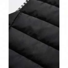 1pc Men's Autumn/Winter Sleeveless Jacket, Quilted Lightweight Stand Collar Vest, Warm Padded Coat - Black - View 5