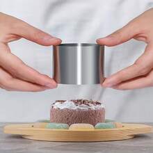 Round Cake Rings Mold, 2*3-Inch Mini Cake & Pastry Ring, Stainless Steel Mousse Dessert Rings Set Cake Cookie Biscuit Cutter Muffin Baking Molds(1/2/4pcs) - Silver - View 3