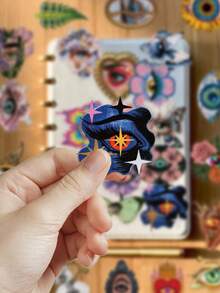 50pcs Pupil Fantasy Stickers For Scrapbooking, Planner, Diary, Notebook, Luggage, Envelope, Greeting Card, Tablet, Water Bottle - Pupil Fantasy - View 3