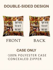 1pc Customized Photo Double-Sided Print Pillowcase, Mother's Day/Father's Day Personalized Image Pillowcase, Create Your Own Exclusive Photo Pillowcase, Gift For Family, Friends And Yourself - Creamy White - View 9